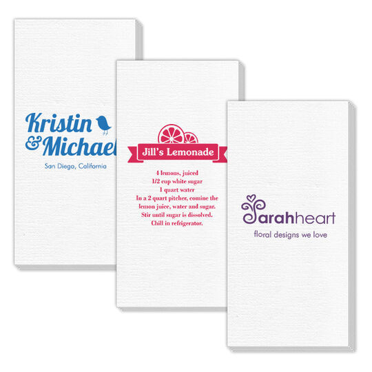 Custom with Your 1-Color Artwork with Text we will Typeset Deville Guest Towels